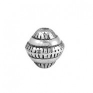 Metalen kraal deco 10x10mm Antiek zilver